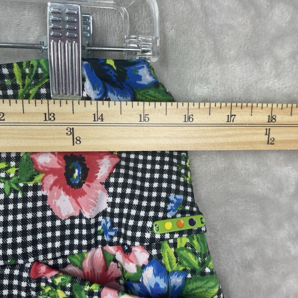 Swing Control Gingham Botanical Pull On Golf Skort Size 6 Preppy Clueless - Picture 10 of 13